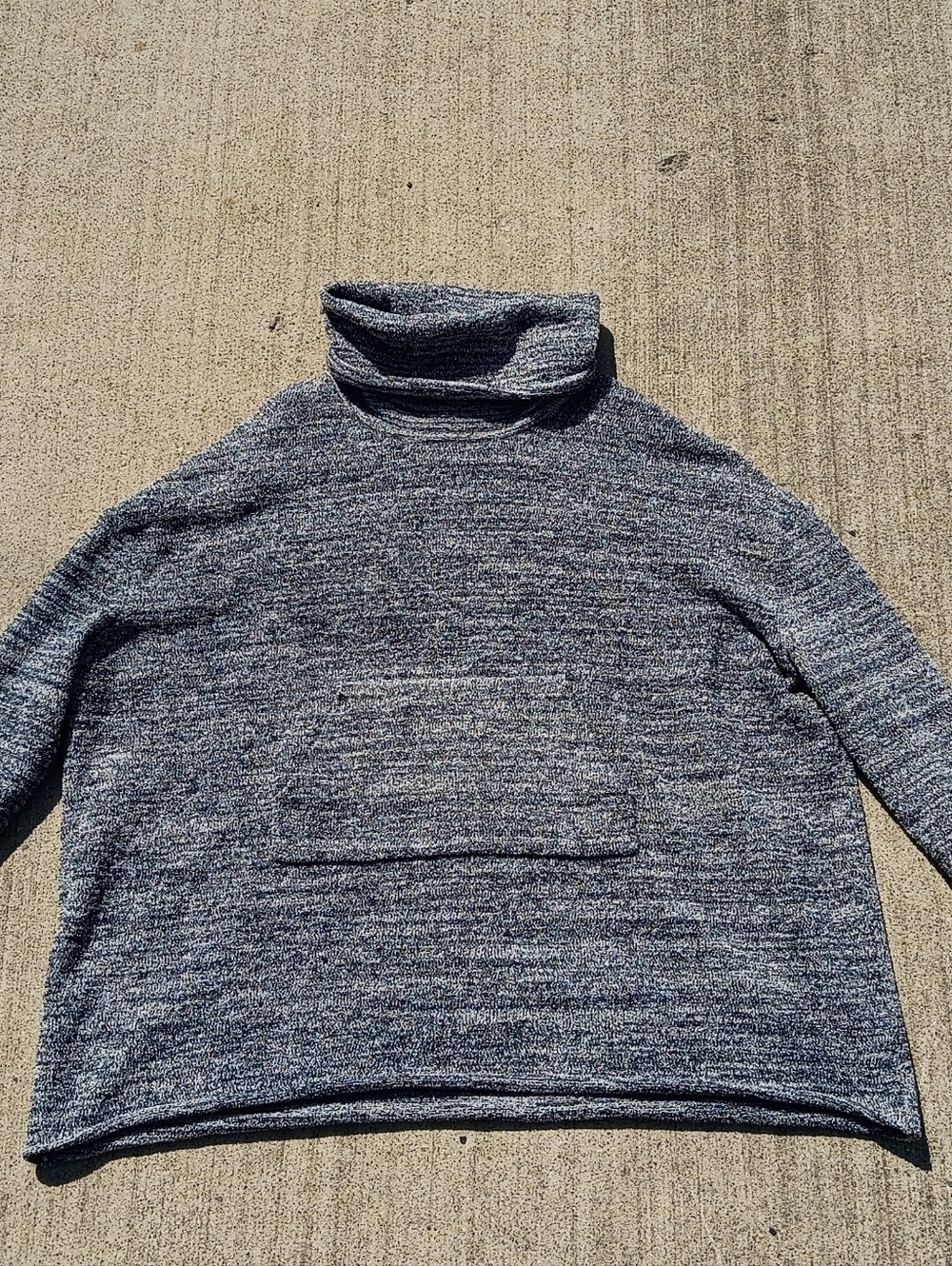 Barefoot Dreams Cozy Chic Cowlneck Pullover Sweater Womens One Size Pockets Gray